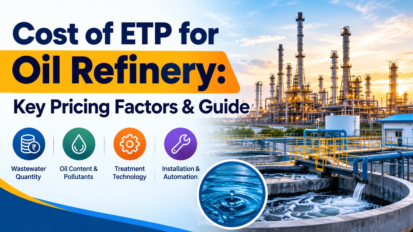 Cost of ETP for Oil Refinery: Important Factors to Consider